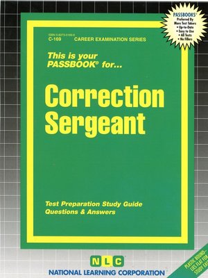 cover image of Correction Sergeant